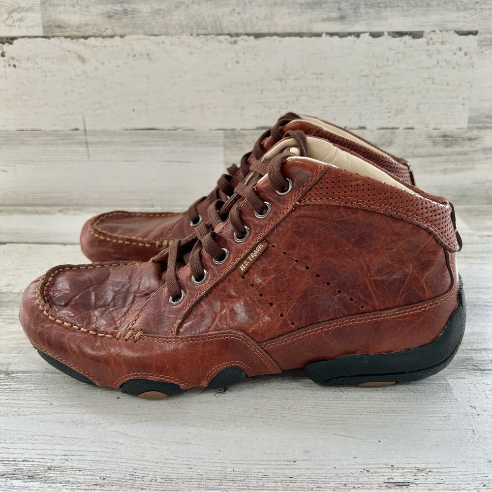 TRASK Kalispell Brown Leather Chukka Boots 9